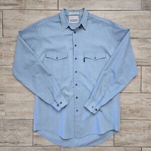 Vintage Levi's Silver Tab Button Down Shirt Work Pocket Micro Stripe Retro LT